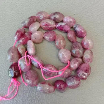 

Natural Red Tourmaline Nugget Freeform Pink Red Real Gemstone Beads 16" Strand