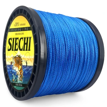 Blue SIECHI, новинка, для озера, моря, для рыбалки, 1000 м, плетеная леска, 12, 15, 20, 30, 38, 43, 52, 65, 83LB, PE, многофиламентная леска - Цвет: Blue