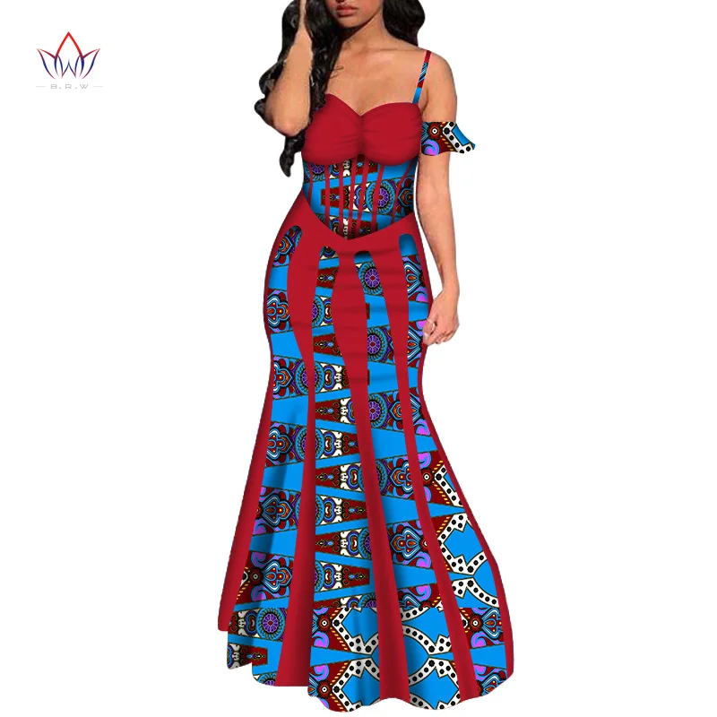 Sexy Sleeveless Strap Dresses for Women Party Wedding Casual Date Dashiki African Women Dresses African Dresses for Women WY5693