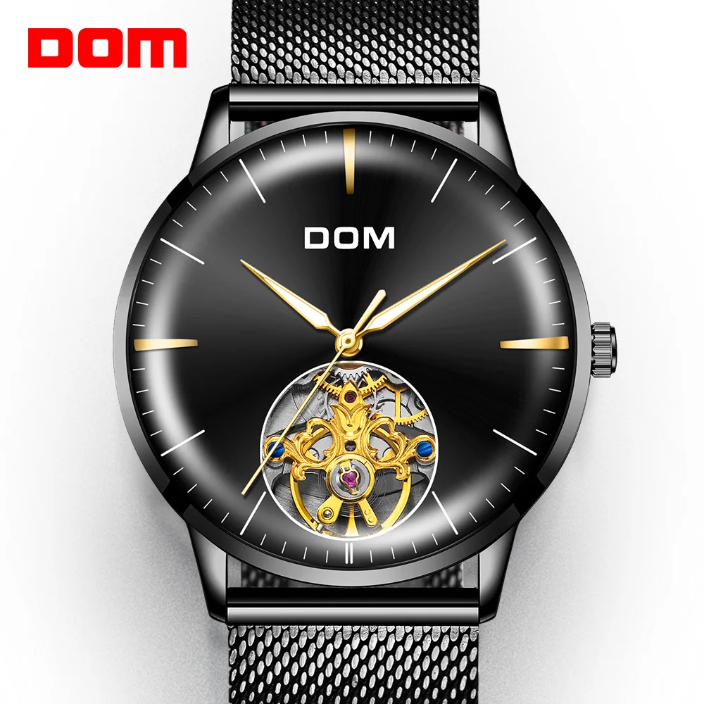 

DOM Original Brand Watch Men Automatic Self-Wind Stainless Steel 3ATM Waterproof Fully Automatic Mechanical Watch Male
