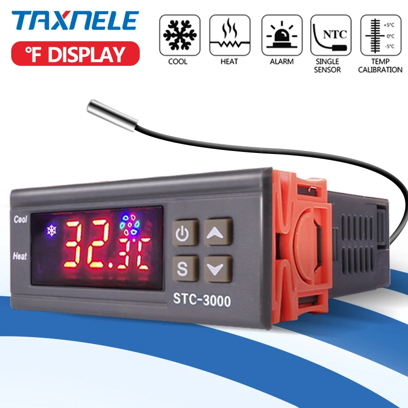 Digital Temperature Controller Thermostat Thermoregulator incubator Relay LED 10A Heating Cooling STC-3000 STC-1000 STC 1000 | Инструменты