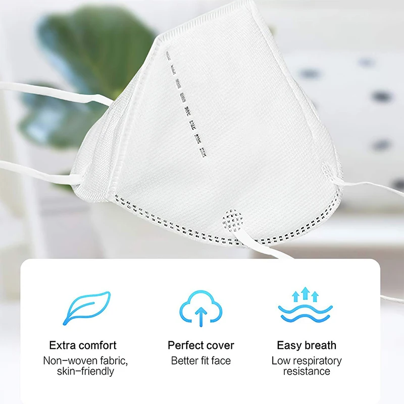 

Face mask KN95 anti-pollution disposable anti viral face masks PM2.5 safety dust filter 3 layer mask on