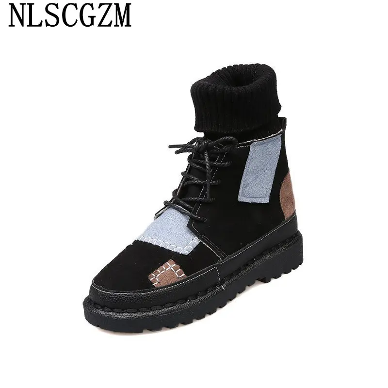 

Platform Shoes Chunky Boots Ankle Boots for Women Black Boots Female Women Shoes Ladies Shoes Сапоги зимние ботинки женские