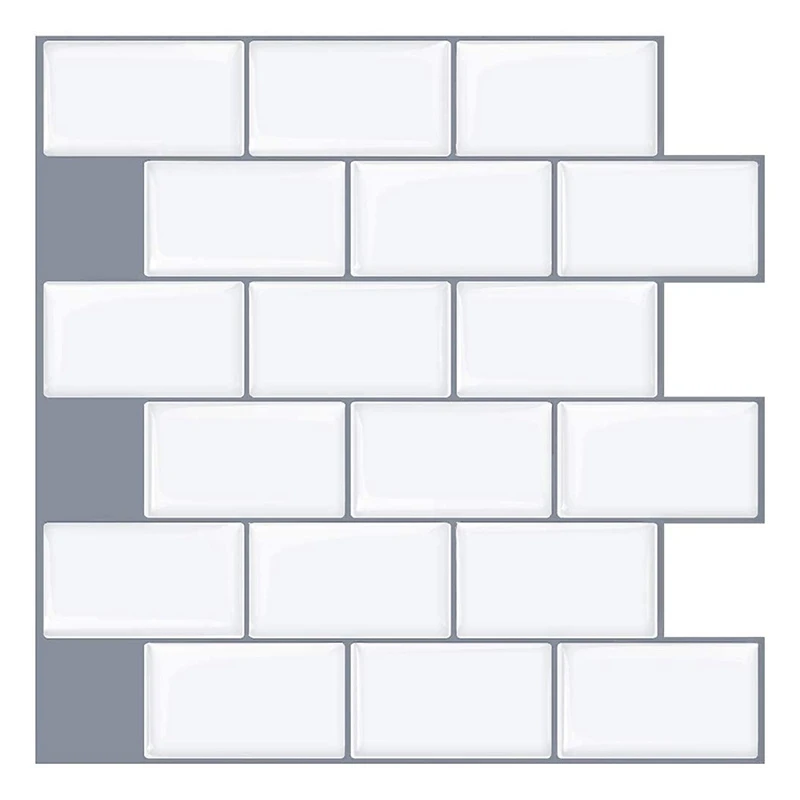10 упак. 3D эпоксидная наклейка на стену пилинг и палка метро плитка Backsplash 12inchX12inch