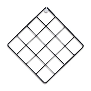 

Nordic Ins Style Metal Mesh Grid Wall Photos Grids Pictures Postcards Frame Iron Storage Rack Holder Home Bedroom DIY Decoration