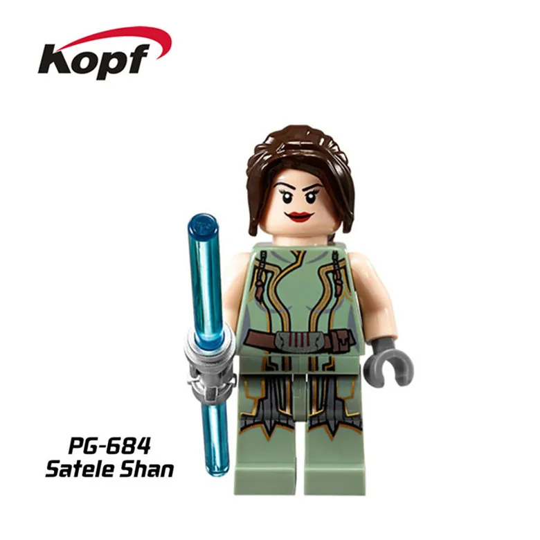 Строительные блоки Люк Скайуокер Grand Moff Tarkin Han Solo Anakin Aayla Secura Obi-Wan Jedi Фигурки игрушки для детей PG8034 - Цвет: PG684 Without Box
