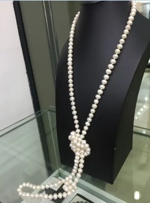 

classic 9-10mm round south sea white pearl necklace48inch14k/20