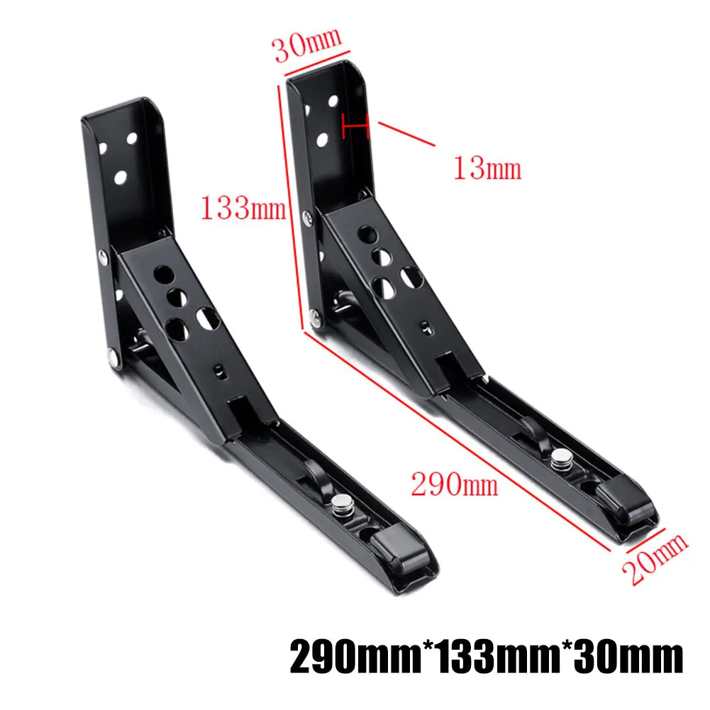1 Pair Stainless Steel Folding Table Bracket Shelf Bench Heavy Duty 75KG Load SLC88