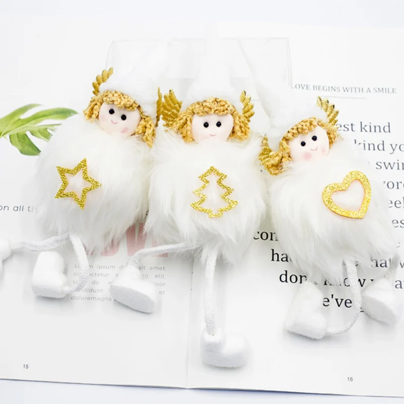 

Christmas Plush Love Angel Christmas Decor Pendant Cute Christmas Tree Hanging Decorations Ornaments Xmas Kids Gifts