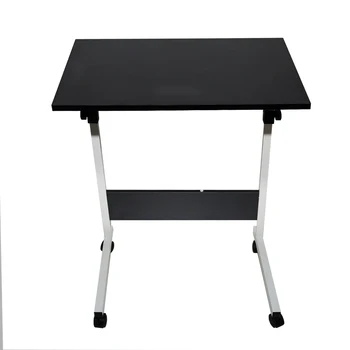 

Mobile Laptop Computer Desk Portable Foldable Computer Work Station Cart Height-Adjustable from 24" to 35.5" Black White New