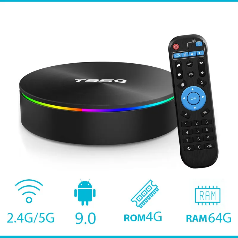 ТВ-приставка Android 9 0 T95Q TVBOX 4 Гб 64 ГБ 8 1 Amlogic S905X2 четырехъядерный 2 ГГц 5 двойной wifi