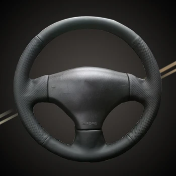 

Car Braid On The Steering Wheel Cover for Peugeot 206 2003-2006 Car-styling Auto Braiding Wheel Covers Interior Accessory