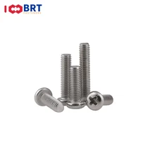 

50Pcs M1 M1.2 M1.4 M1.6 A2 304 Stainless steel Cross Round Phillips Pan Head Cycling Screw Bolt