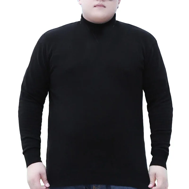 Autumn winter Men sweater 5XL 6XL 7XL 8XL Bust 143cm Plus size Solid color sweater men 3 colors 3