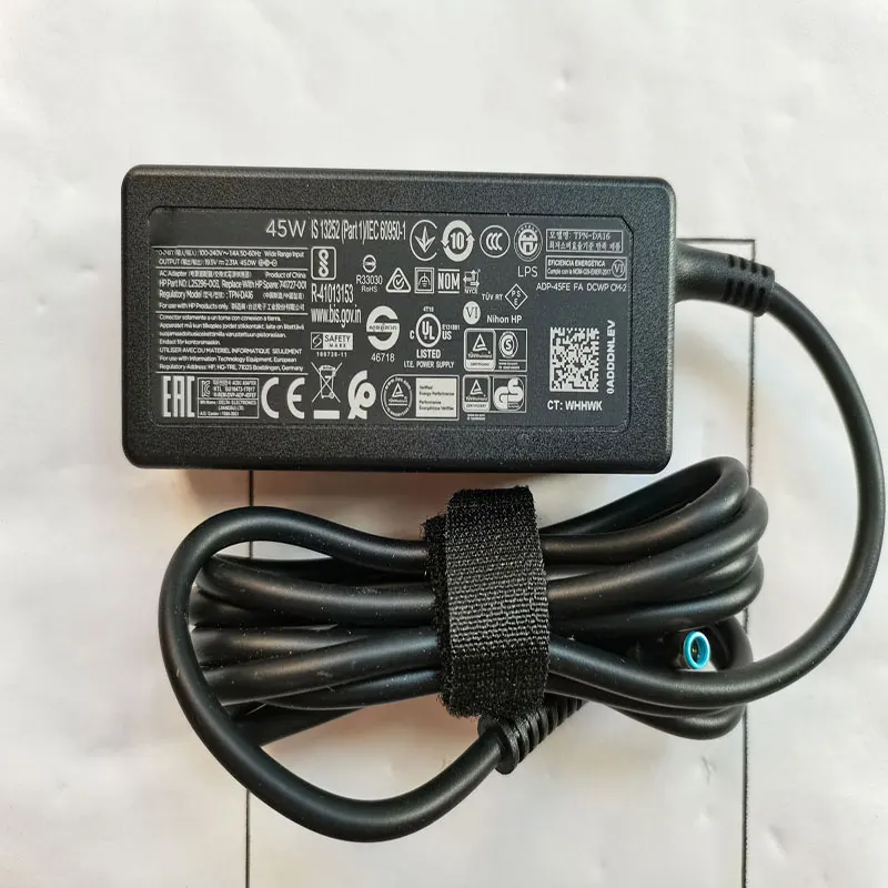 

NEW 19.5V 2.31A 45W L25296-003 TPN-DA16 741727-001 Blue Tip AC Adapter For HP Laptop 15-DW0052wm Laptop Original Puryuan