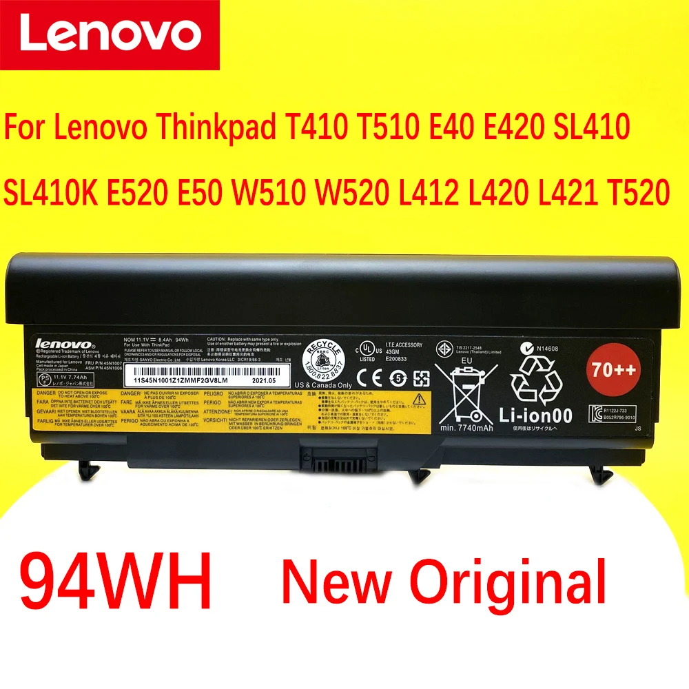 

Аккумулятор для ноутбука Lenovo Thinkpad E40 E420 SL410 SL410K T410 T510 E520 E50 W510 W520 L412 L420 L421 T520 T430 T430I T530 T530I