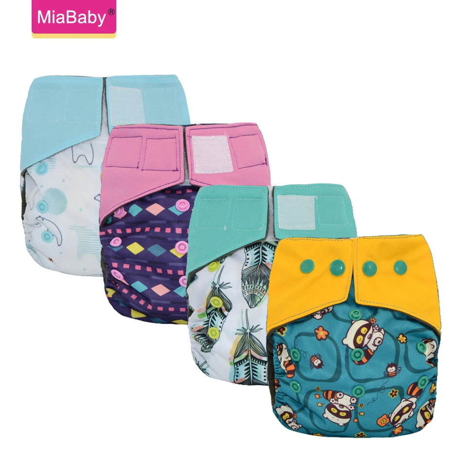 Precio reducido MIABABY-pañal de tela AI2 con diseño de bambú para bebé, pañales de tela con diseño de carbón activado interno, absorbente pero no voluminoso, apto para bebés de 3-15kg, actualizado por la noche LZVGYRy0