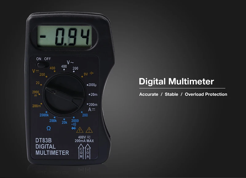DT83B/M300 ЖК-цифровой мультиметр AC/DC Ручной Тестер измеритель напряжения Карманный современный Омметр токовые клещи Тестер