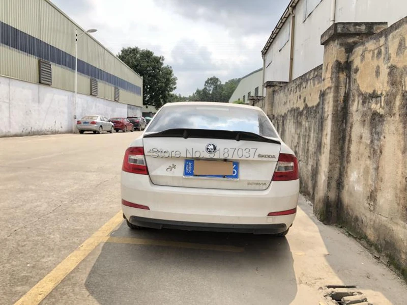 Для Skoda octavia спойлер 2013- модель octavia углеродное волокно задний спойлер на крыше крыло багажника губы загрузки крышка автомобиля Стайлинг
