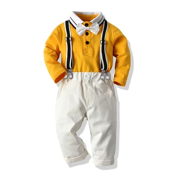 

Top and Top Newborn Baby Boy Clothes Set Bowtie Long Sleeve Romper+Pants Outfits Toddler Set Infant Baby Tracksuit Clothing