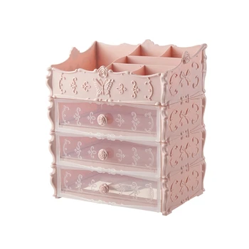

Plastic Cosmetic Drawer Container Makeup Organizer Box For Storage Nail Holder Home Desktop Sundry Storage Cas