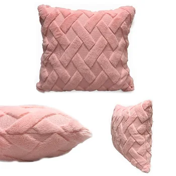 

Ins Household Modern Simple Well - Lined Plush Cushion Car Pillow Pink Decorative Pillows Decorative Pillows Home