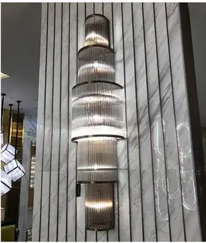 

Hotel Conference Room Non-standard Project Lobby Hall Crystal chandelier wall lamp art large villa duplex living room hanging wa