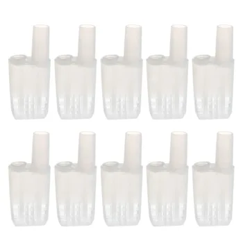 

10Pcs Plastic King Bee Cage Beekeeping Tools For Imprison Prevent Fight White