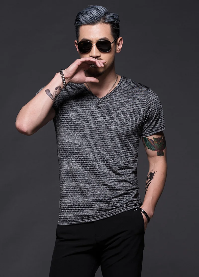 Горячие летние мужские футболки сплошной цвет Slim Fit короткий рукав мужские s Новые Топы из полиэстера футболка брендовая одежда 70B0162