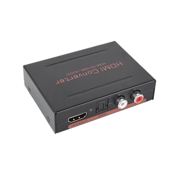 

HDMI Audio Extractor Converter 5.1CH Audio Splitter 1080P Stereo Analog HDMI to HDMI Optical SPDIF RCA R/L Adapter Converters(EU
