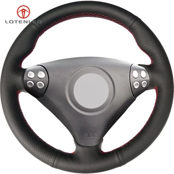 

LQTENLEO Black Artificial Leather Car Steering Wheel Cover for Mercedes Benz SLK-Class W170 W171 SLK 200 280 350 2004-2008 C230