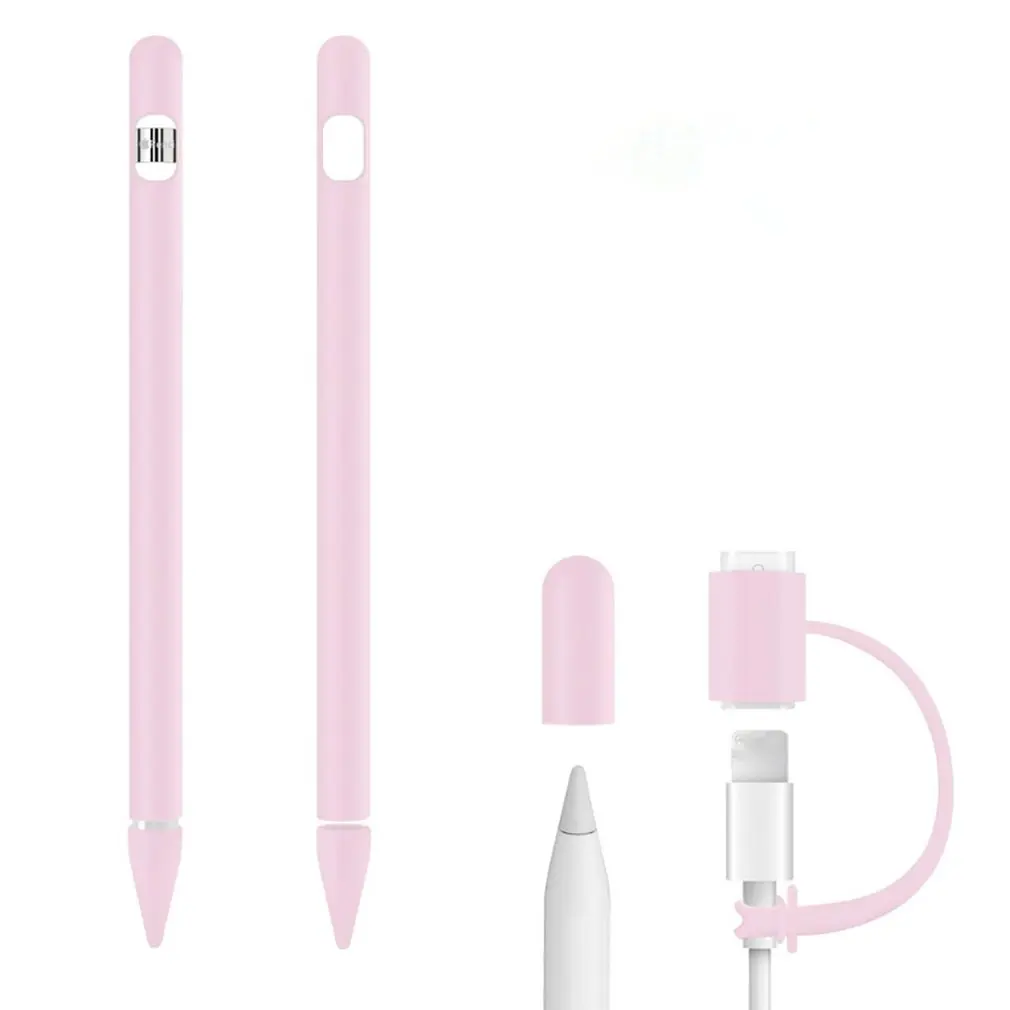 Цветной Мягкий силиконовый чехол для Apple Pencil, совместимый с iPad Tablet ручка-стилус, защитный чехол