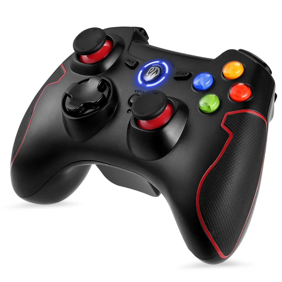 Red EasySMX 2 шт. ESM-9013 беспроводной геймпад джойстик игровой контроллер с вибрацией джойстик для ПК PS3 Android tv Box Телефон геймеры - Цвет: Red
