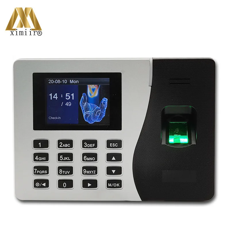 TCP/IP-Reloj de asistencia inteligente K14, dispositivo electrónico de reconocimiento de huella dactilar, dispositivo de grabación de reconocimiento de empleados