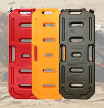 

20L yellow Fuel Oil Tank Cans Rectangular Plastic Petrol Diesel Tanks Oil Bucket outdoor sea US Free Shipping Door to door