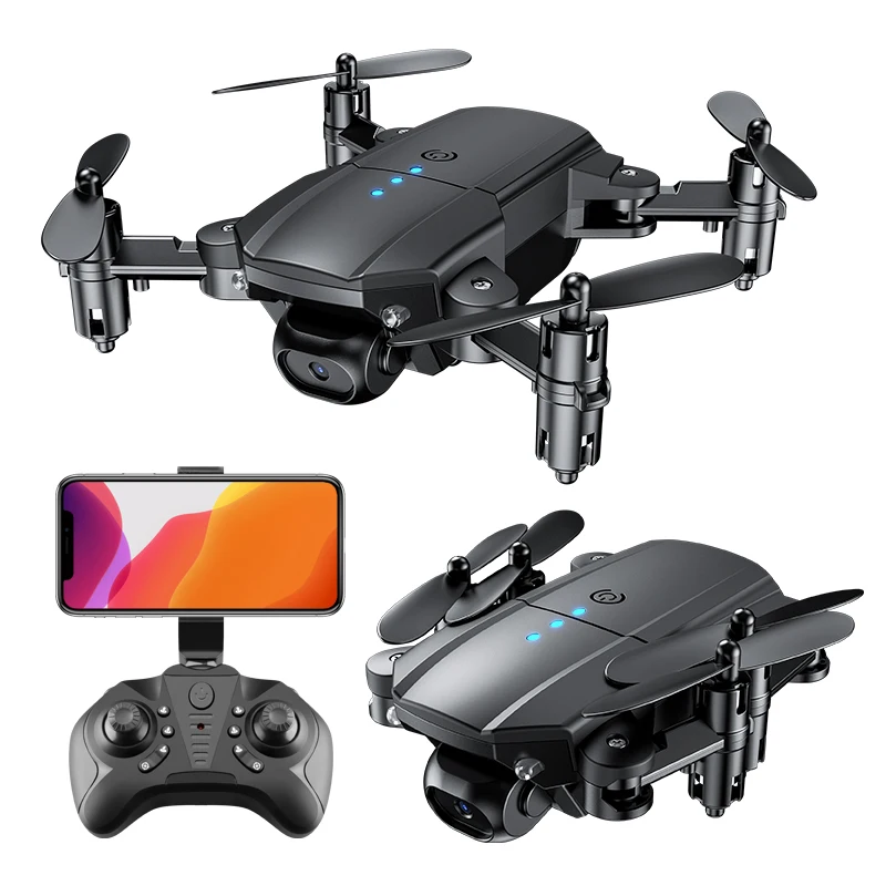 Mini Dron 4K 1080P HD, cámara Dual, WiFi, Fpv, presión de aire, mantenimiento de altitud, cuadricóptero plegable negro y gris con cámara RC