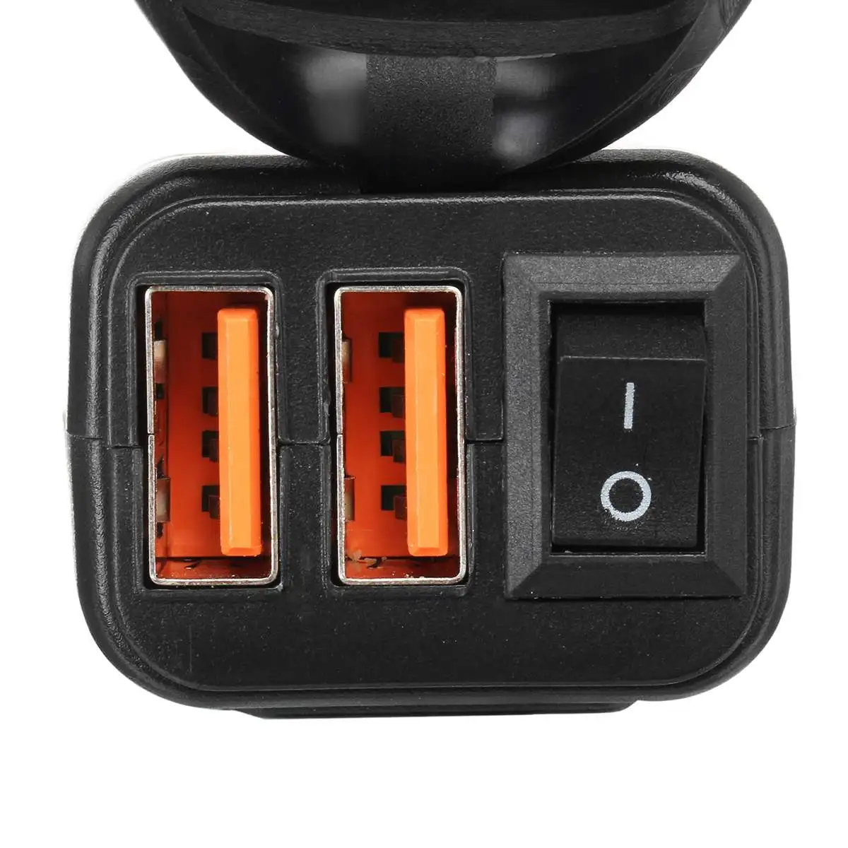 Motorcycle Double USB Super Fast Charging+Voltmeter Waterproof Quick Charge 3.0 12V Voltmeter Handlebar Mounting Bracket