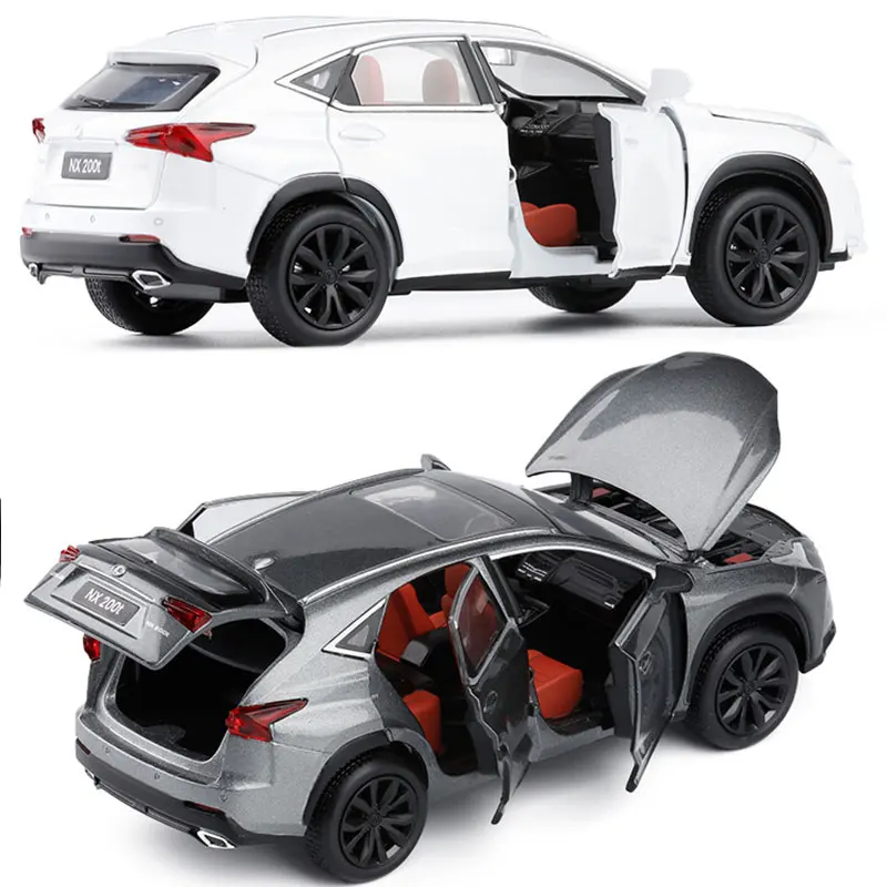 Игрушечный автомобиль 1:32 Lexus NX200T сплава отступить модели автомобиля литой металлической игрушки со звуком светильник 6 открытой двери для детей подарок