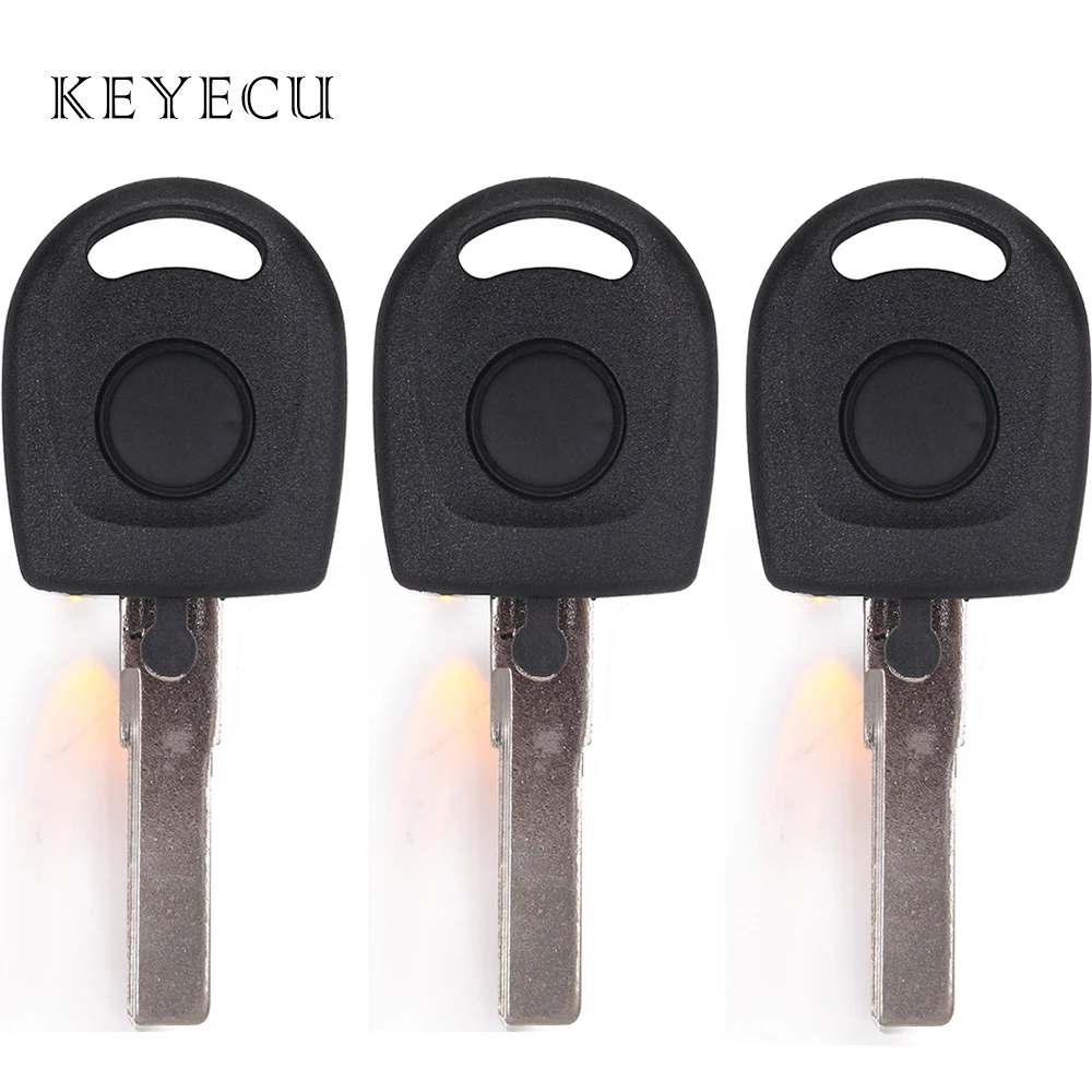 Keyecu ключ зажигания транспондера автомобиля с чипом ID44 PCF7935 для Volkswagen VW Caddy Golf, Lupo Polo Sharan-HU66 Key Blade - Количество кнопок: 3 Pieces