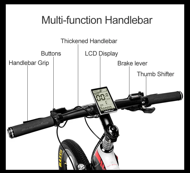 Excellent S600 9 Speed Electric Mountain Bike Oil & Gas Lockable Suspension Fork 240W 36V Battery Carbon Fiber Frame Torque Sensor Syetem 12