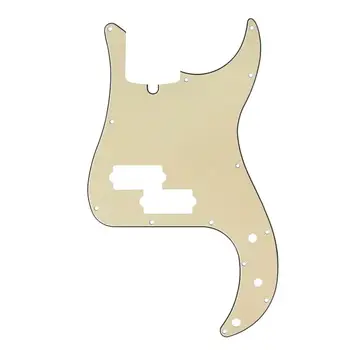 

New PB P Bass Pickguard 4 Strings Bass Pick Guard Scratch Plate with with Truss Rod Hole For Electric Bass Parts Cream 3Ply