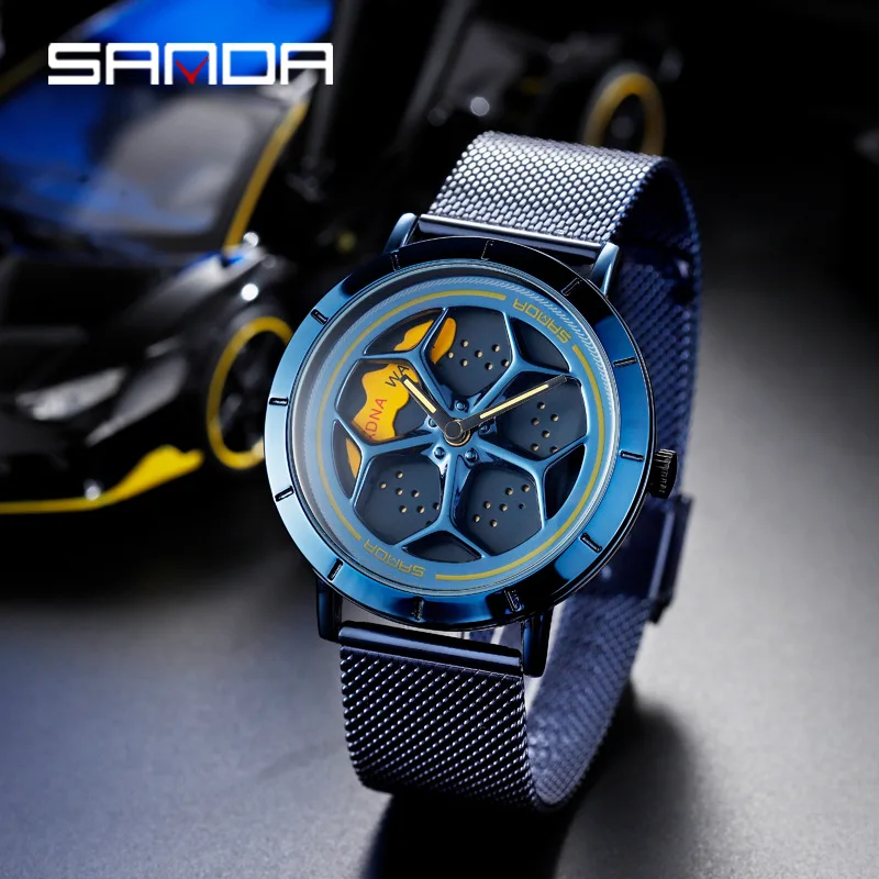 

SANDA Mens Watch Quartz Analog Luxury Fashion Sport Wristwatch Business affairs Luxury Quartz Wrist Watch curren watch men