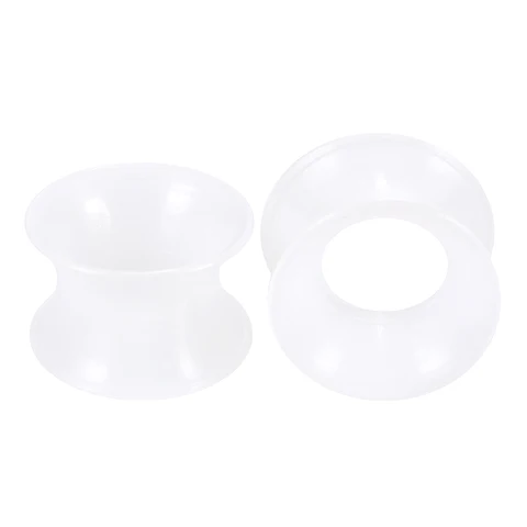 Silicone Plug and Tunnel Flexible Thin Double Flared Earlet Gauges Earring Expansion Piercing Flesh Tunnel Body Jewelry