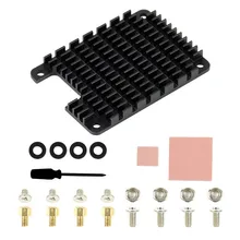 

Raspberry Pi Cm4 Aluminum Heat Sink Compute Module 4 Heat Sink Cpu Heat Sink Combination with Thermal Tapes Notched for Antenna