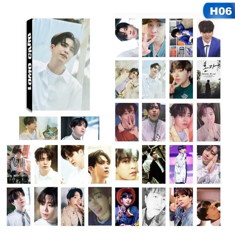 06 30 шт./компл. K-Pop GOT7 альбом подарок вам Lomo карты Мода самодельные бумажные фото карты вентиляторы стационарный подарок - Цвет: 06
