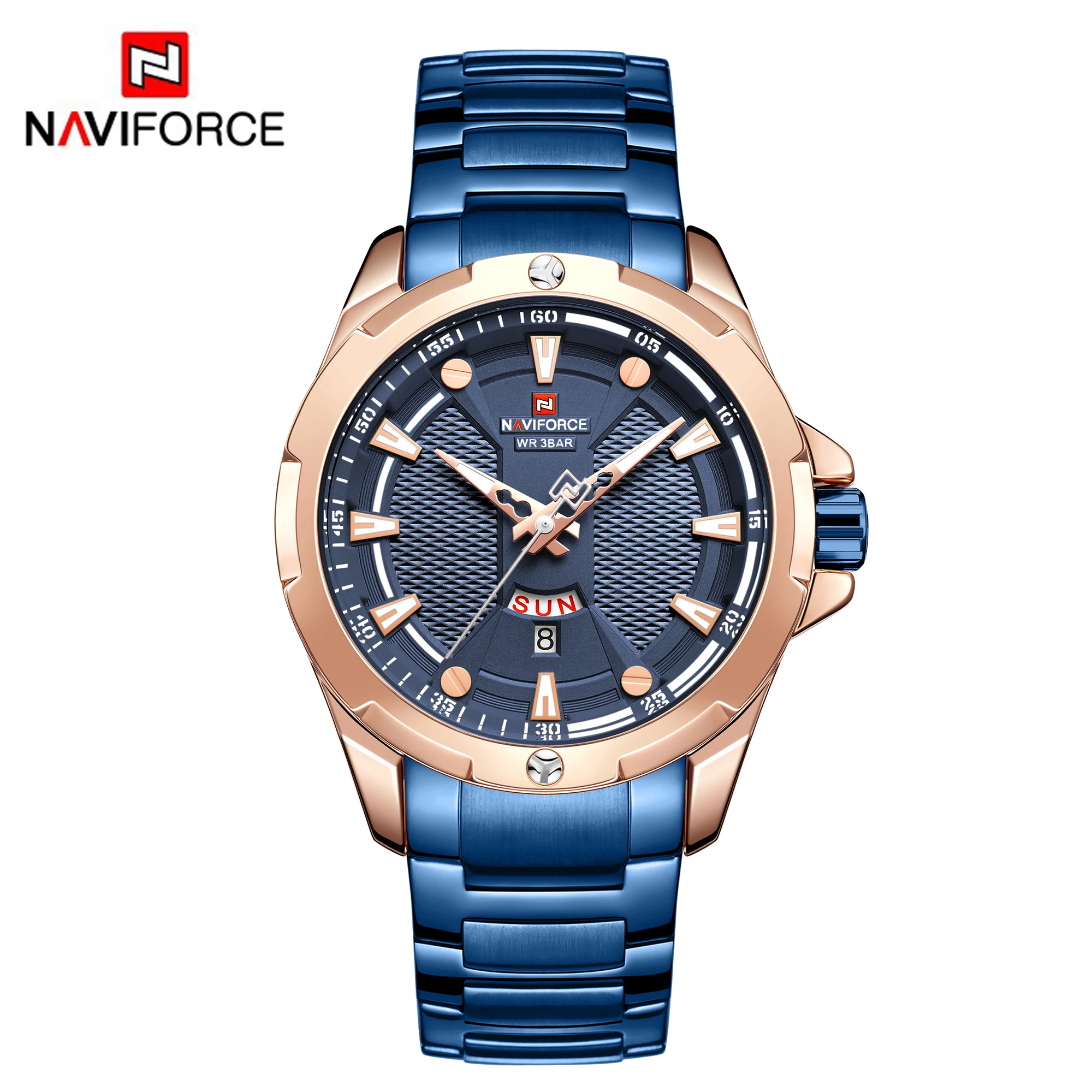 NAVIFORCE мужские часы Топ люксовый бренд Военная мода кварцевые наручные часы сталь водонепроницаемые мужские часы Relogio Masculino
