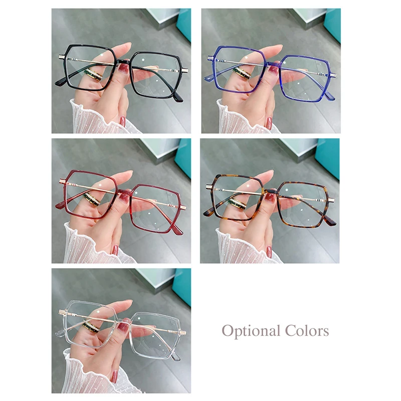Women Glasses Frame Optical Eyewear Prescription Full Rim Square Woman Stylish Fashion Eyeglasses New Hot Rx-able Frame Glasses - 5
