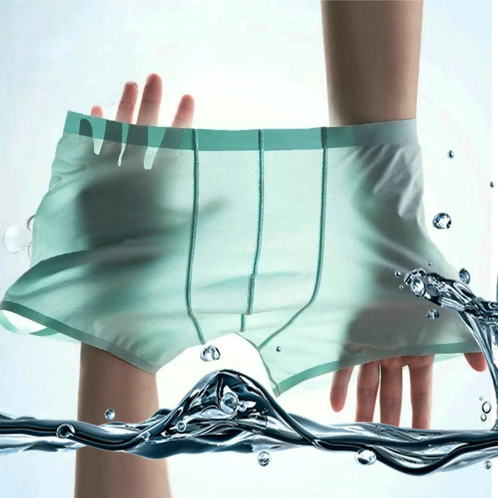 2/pcs/Lot Men's Underwear Boxer Mesh Men's Ice Silk Ventilation Breathable Cool Men's Underwear Mesh Shorts