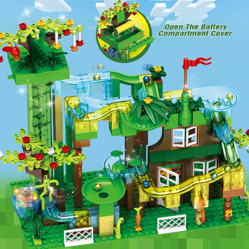 Ball Track Model Design Building Blocks Electric Ever-changing Bricks Lighting Music Effect Assembly Toys Kids Holiday Gift Ball Track Model Design Building Blocks Electric Ever-changing Bricks Lighting Music Effect Assembly Toys Kids Holiday Gift