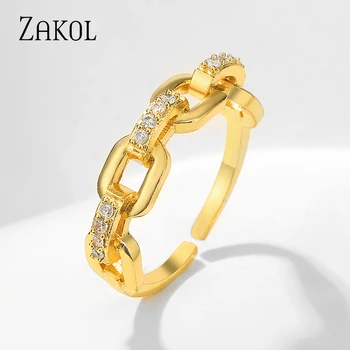 

ZAKOL New Arrival Hollow Design Daily Matching Hand Decoration Engagement Ring for Women FSRP2161